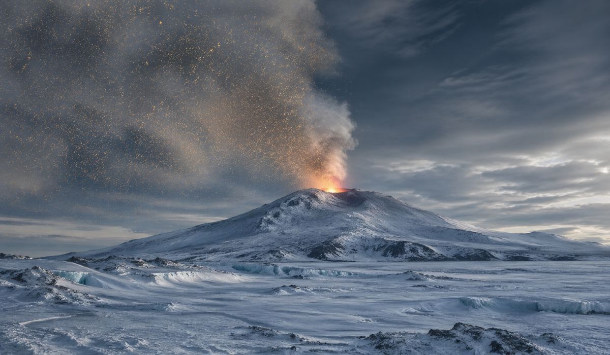Erebus Yanardağı Sıradan Bir Volkan Değil Günde 80 Gram Altın Püskürtüyor!V