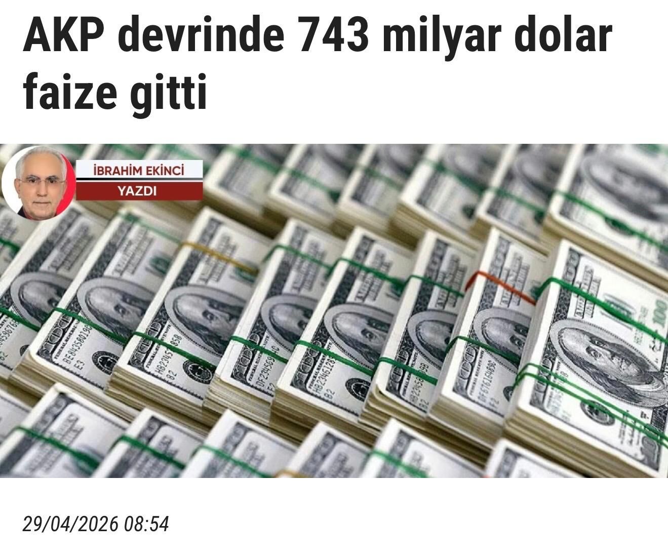 Faiz Gerçeğini Yeni Mi Gördünüz