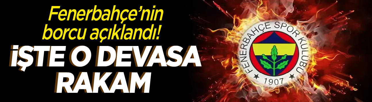 Fenerbahçe'nin borcu açıklandı! İşte o devasa rakam