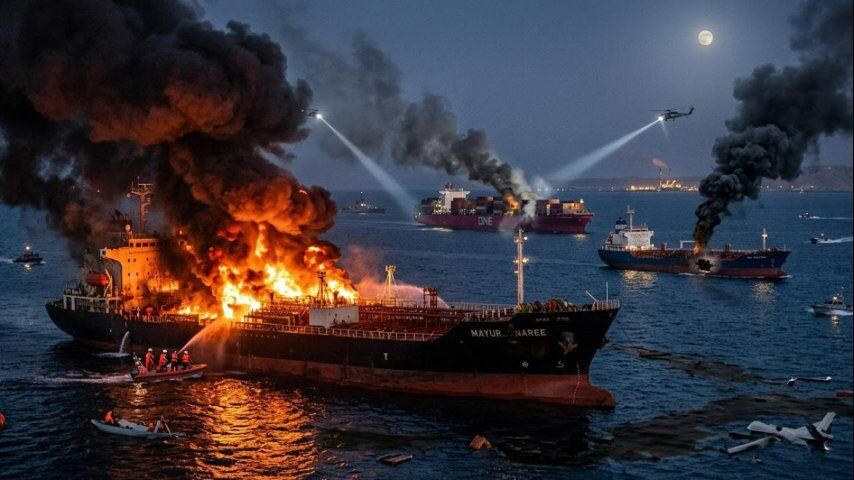 İran’dan yeni hamle...  Hürmüz’de Amerikan gemileri vuruluyor
