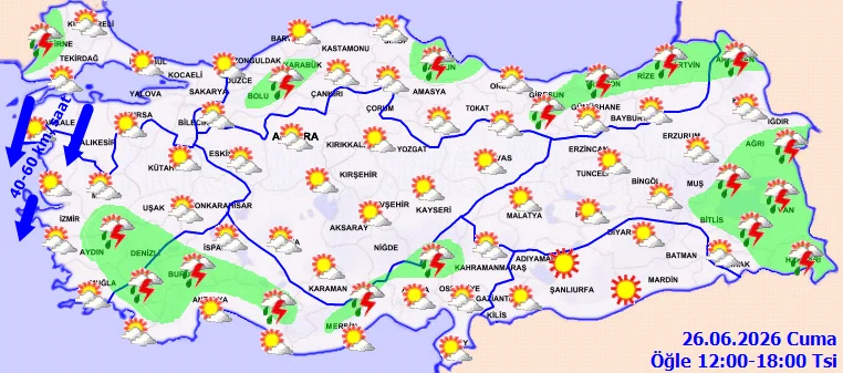Meteoroloji Den Cok Sayida Il Icin Uyari Saganak Ve Kuvvetli Ruzgar Bekleniyor