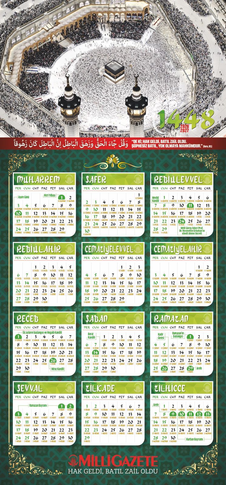 Milli Gazete Hicri Takvim
