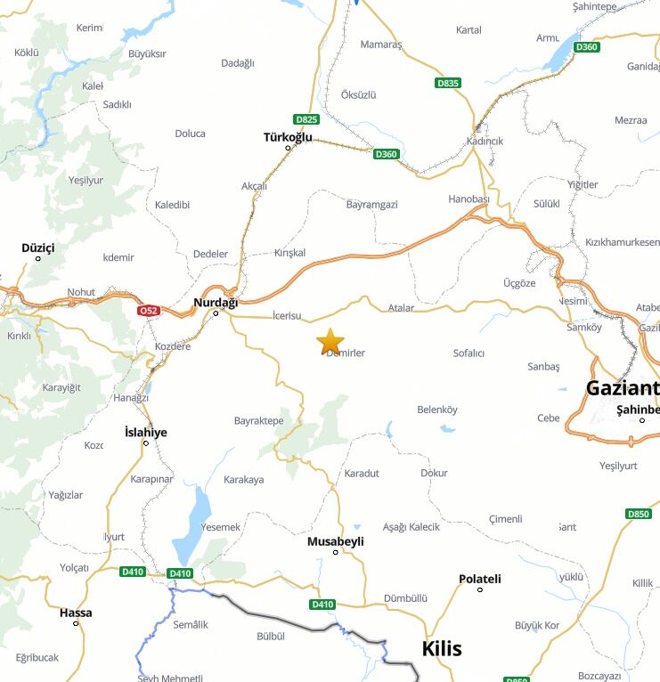 Nurdağı'nda Korkutan Deprem