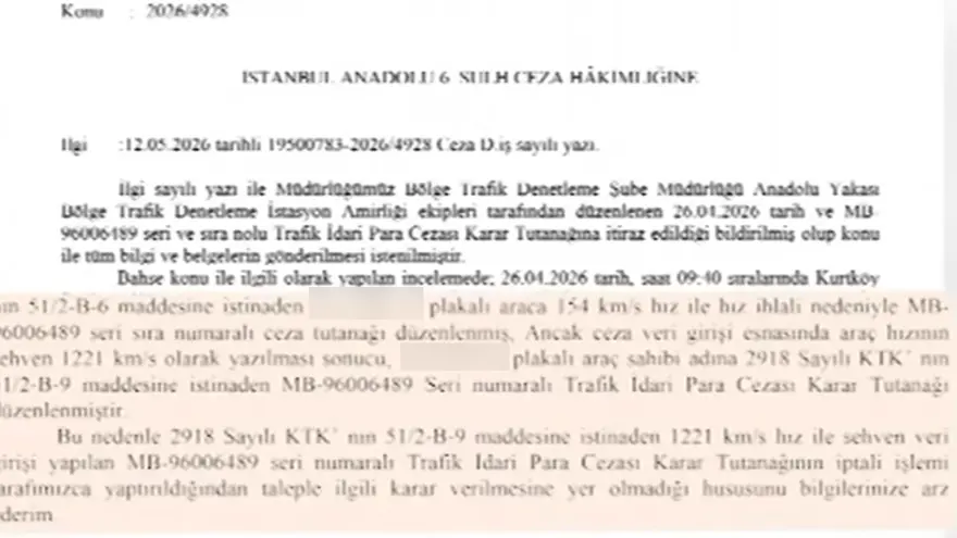 'Uçaktan Hızlı Şoföre' Şok Ceza Radar 1221 Kilometre Hız Gösterdi! (1)