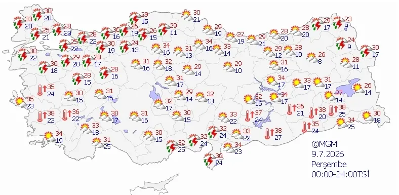 0X0 Bugun Hava Nasil Olacak Mgmden Bazi Illere Kuvvetli Yagis Uyarisi 1783396362663