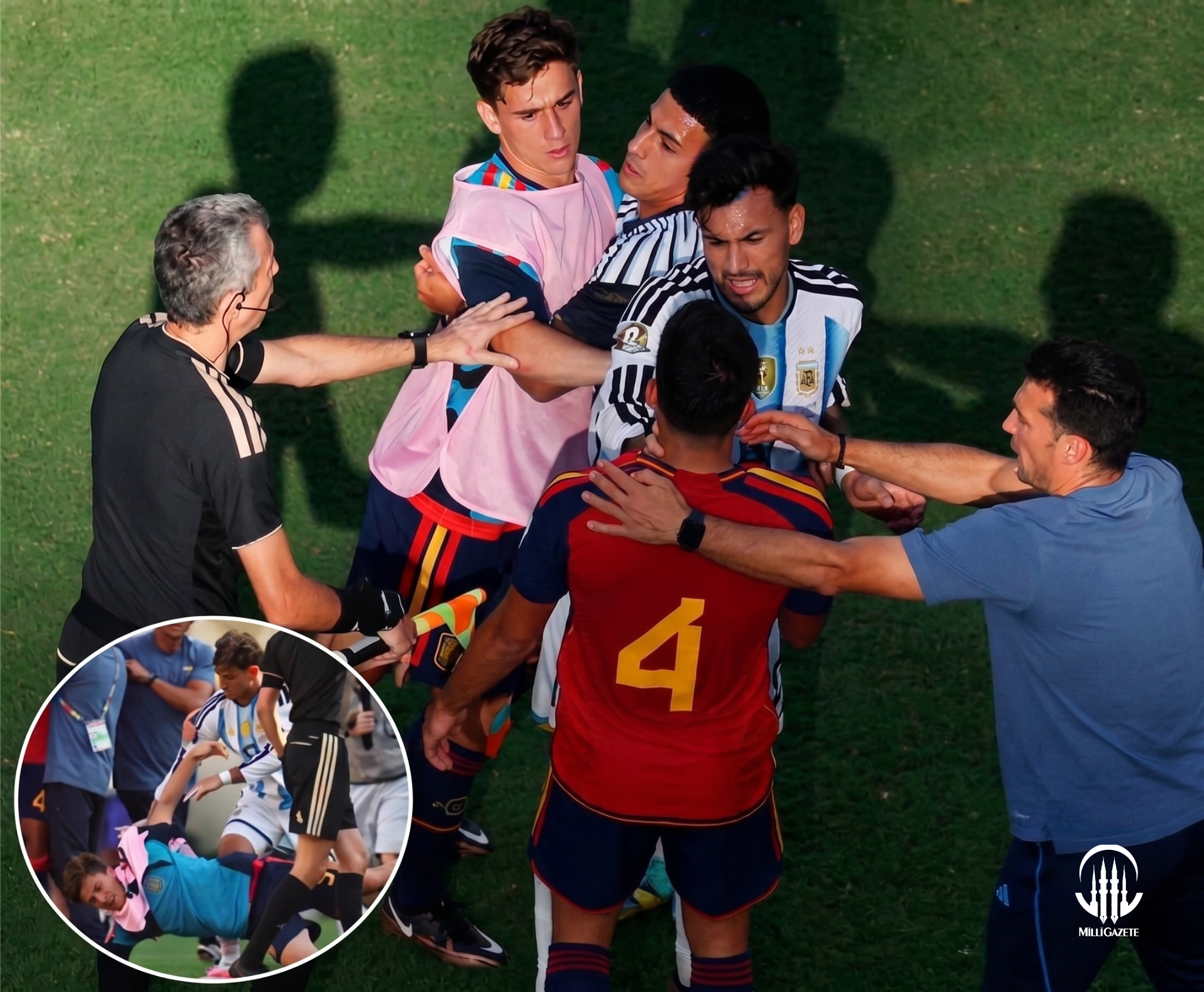 Dünya Kupası'nda utanç gecesi! Arjantinli futbolcular mağlubiyeti hazmedemeyince boksöre dönüştü