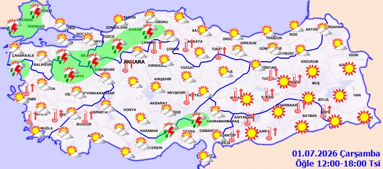 Meteoroloji Den Sicaklik Ve Saganak Uyarisi 9 Ilde Yagis Bekleniyor