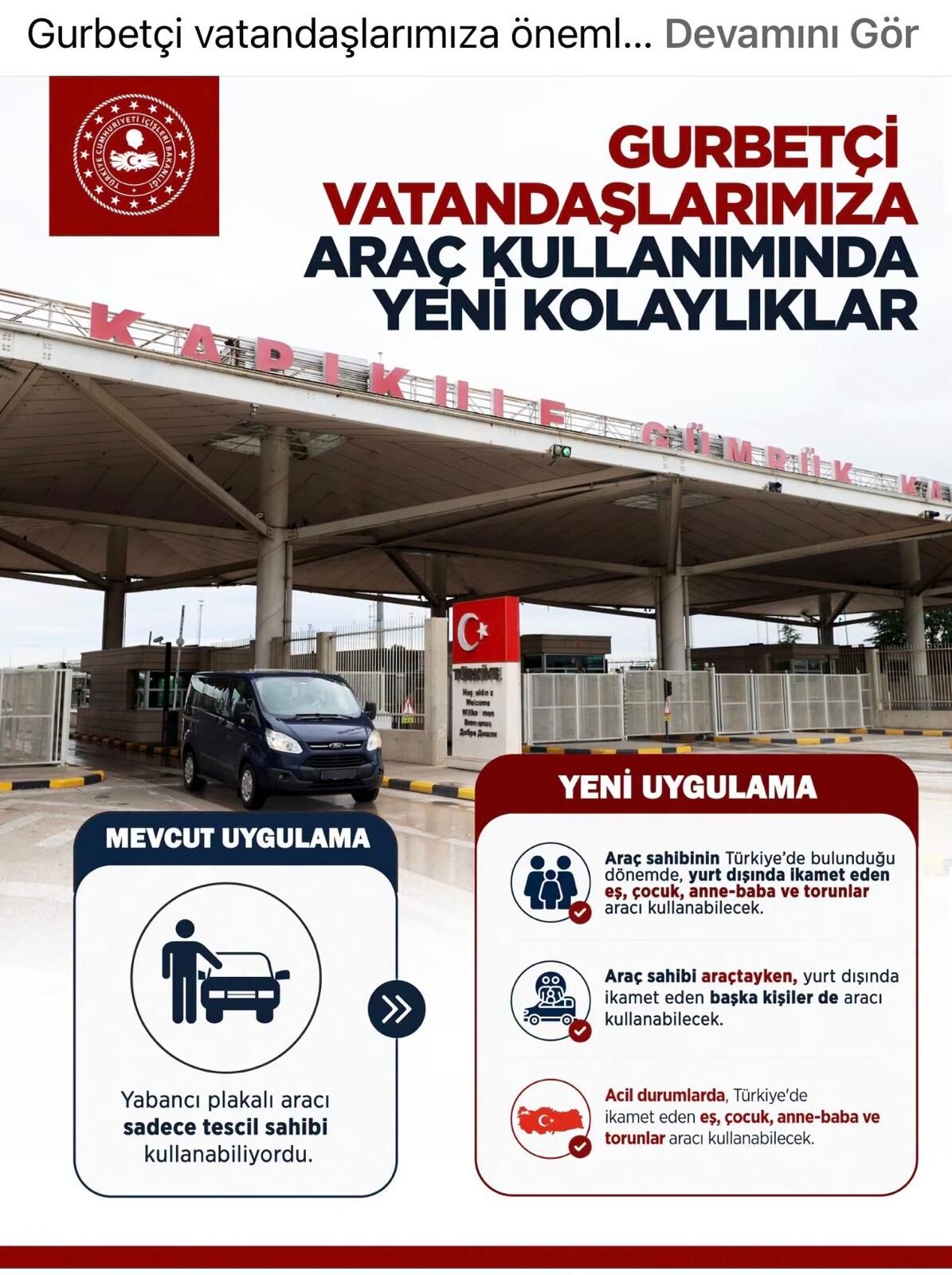 Sayın İçişleri Bakanım; Gurbetçiler Için Yabancı Plakalı Araç Düzenlemesi Eksik Kaldı