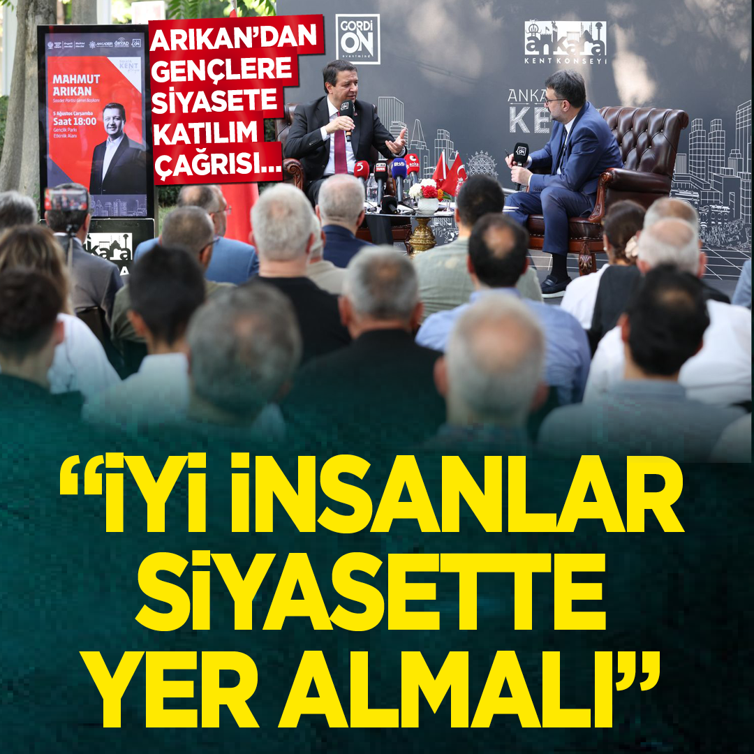 Arıkan'dan gençlere siyasete katılım çağrısı: "İyi insanlar siyasette yer almalı!"