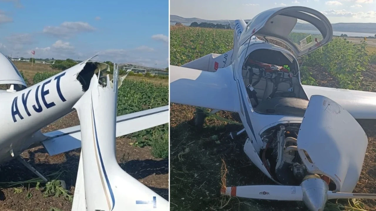 Çatalca'da eğitim uçağı kaza kırıma uğradı! Pilot yaralandı