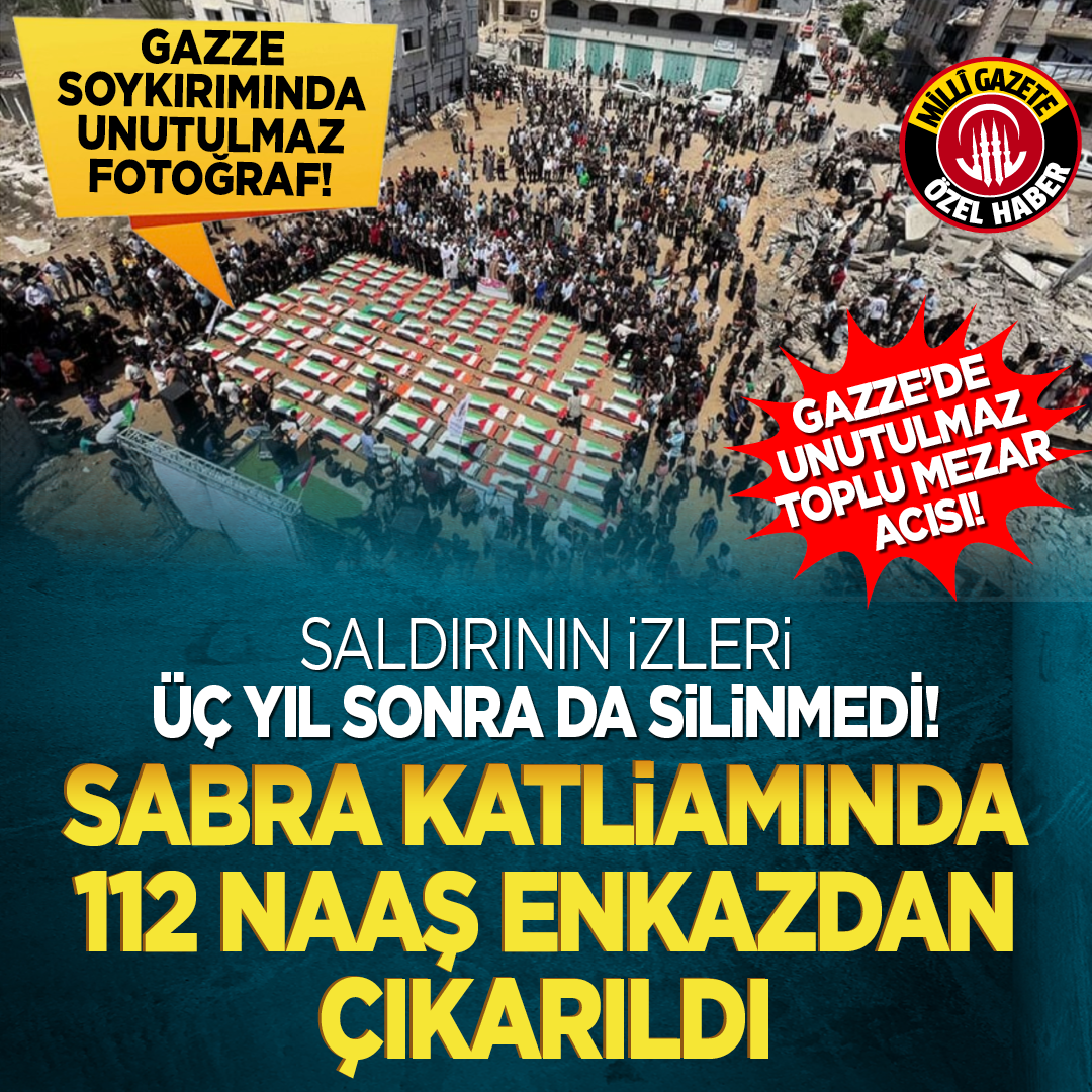 Gazze soykırımında unutulmaz fotoğraf! Gazze’de unutulmaz toplu mezar acısı! Saldırının izleri üç yıl sonra da silinmedi!  Sabra Katliamında 112 Naaş Enkazdan Çıkarıldı