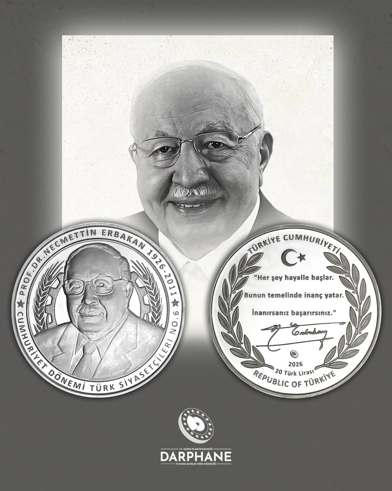Erbakan Hocanın anısına gümüş hatıra para basıldı: Nereden nasıl alınacak? İşte detaylar