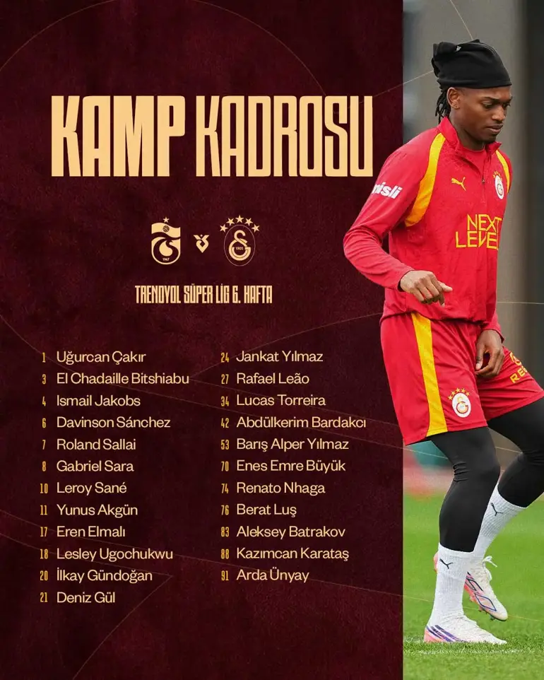 Galatasaray'da Trabzonspor Maçı Öncesi Şok! 4 Yıldız Kadrodan Çıkarıldı (2)