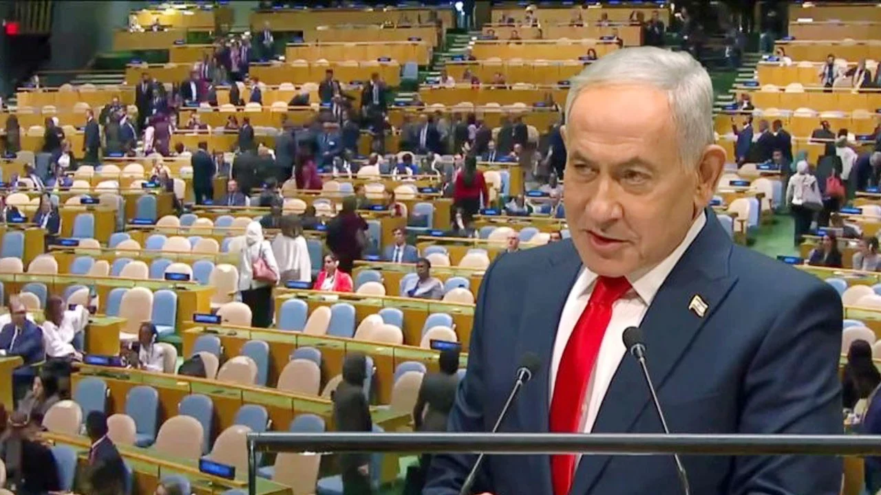 Katil Kürsüye Çıktı Salon Boşaldı Ama… En Azından Bu Kadarını Yapsaydınız Ama Nafile! Netanyahu’yu Dinleyen O Iki Ülke Azerbaycan, Bae-1