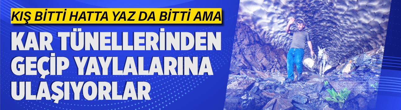 Kış bitti hatta yaz da bitti: Ama Kar tünellerinden geçip yaylalarına ulaşıyorlar