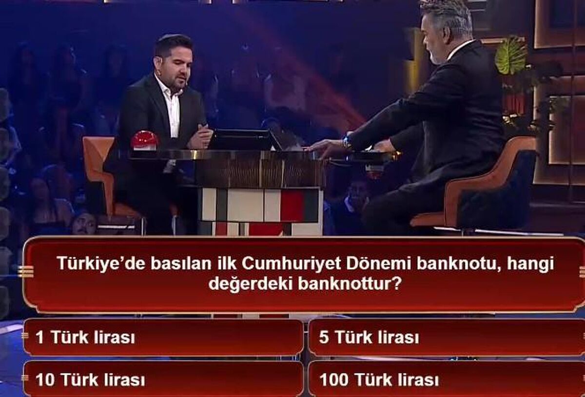Beyaz’la Joker Türkiye’de basılan ilk Cumhuriyet Dönemi banknotu kaç TL, doğru cevap hangisi?