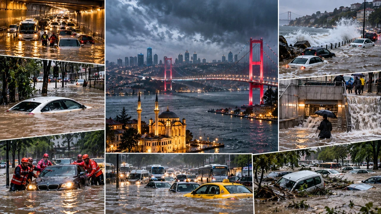 1985'Ten Bu Yana En Yüksek Seviye... İstanbul'da Sağanak Sonrası Felaket Görüntüleri! (10)-1