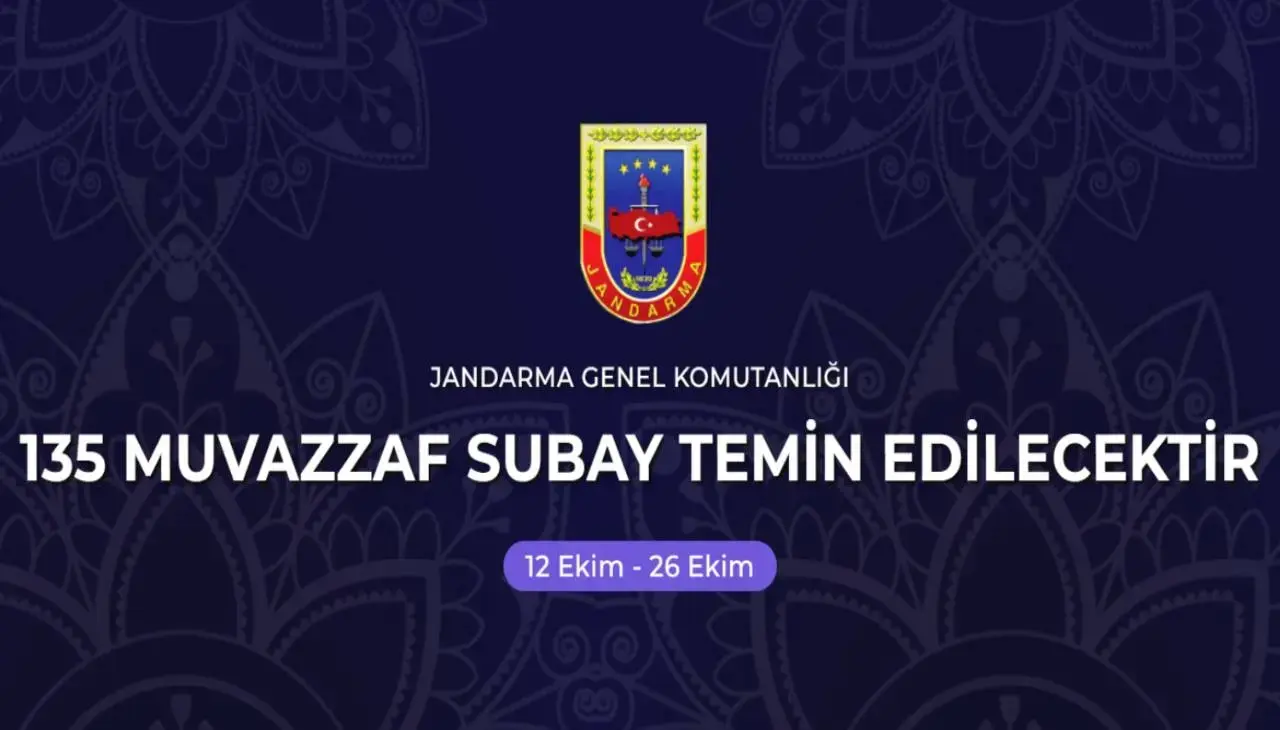 Jandarma Genel Komutanlığı’ndan Muvazzaf Subay alımı! Başvurular ne zaman başlayacak?