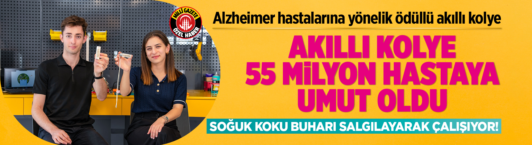 Alzheimer hastalarına yönelik ödüllü akıllı kolye: Akıllı kolye 55 milyon hastaya umut oldu