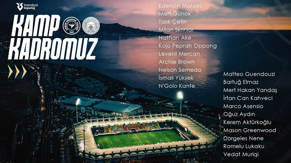Fenerbahçe'de Mert Hakan Yandaş Bombası Rizespor Maçı Kadrosu Açıklandı (5)