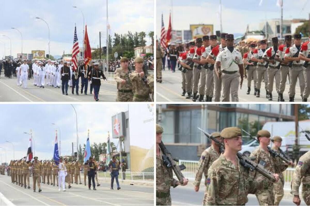 Gkry’den Provokatif Geçit Töreni Barak Mx Ilk Kez Sergilendi, Dört Ülkenin Askerleri Birlikte Yürüdü!W
