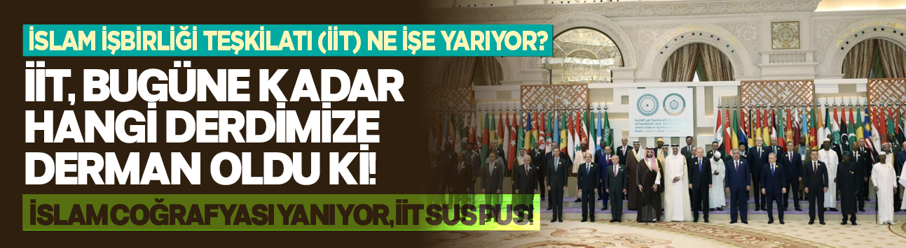 İslam İşbirliği Teşkilatı (İİT) ne işe yarıyor? İİT, bugüne kadar hangi derdimize derman oldu ki! İslam coğrafyası yanıyor, İİT sus pus!