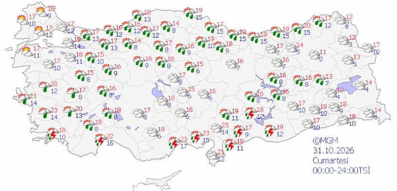 Meteoroloji Saat Vererek Uyardı 7 Bölgeye Sağanak Uyarısı (4)