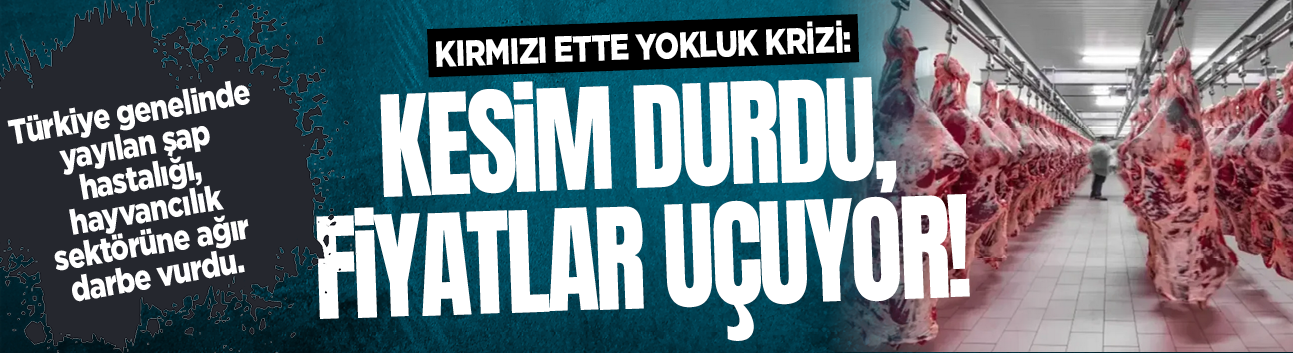 Kırmızı ette yokluk krizi: Kesim durdu, fiyatlar uçuyor!