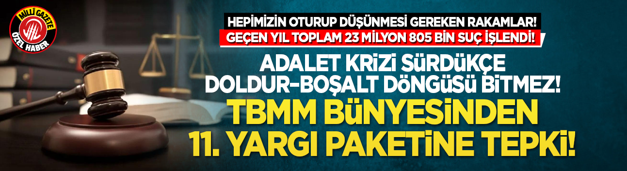 Hepimizin oturup düşünmesi gereken rakamlar! Geçen yıl toplam 23 milyon 805 bin suç işlendi